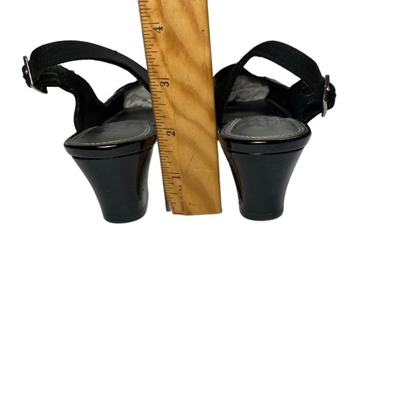 VINTAGE Coach and Four Sling Back Shoes, Black, Size 6 - Picture 10 of 12